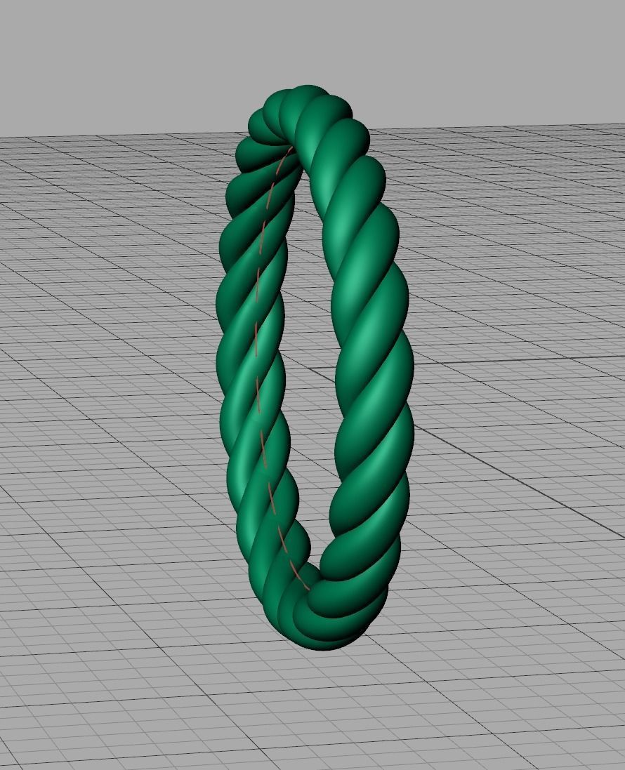 Twisted Rope Wedding  Ring Stackable Ring 3dmodel 3D print model_19