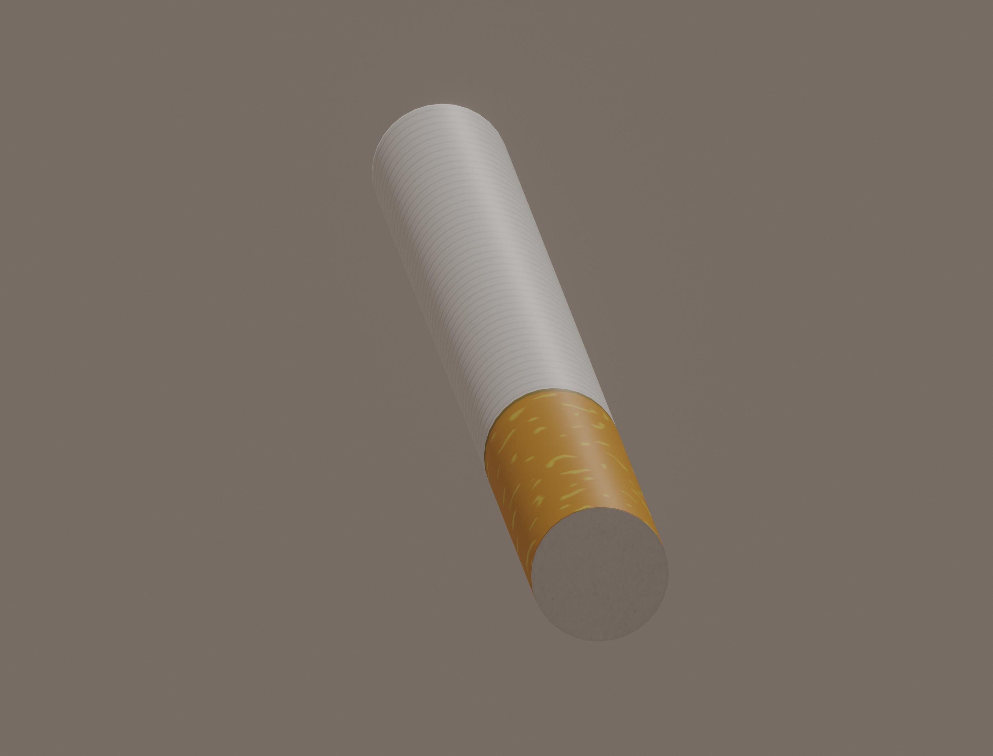 Cigarette Low-poly 3D model_7