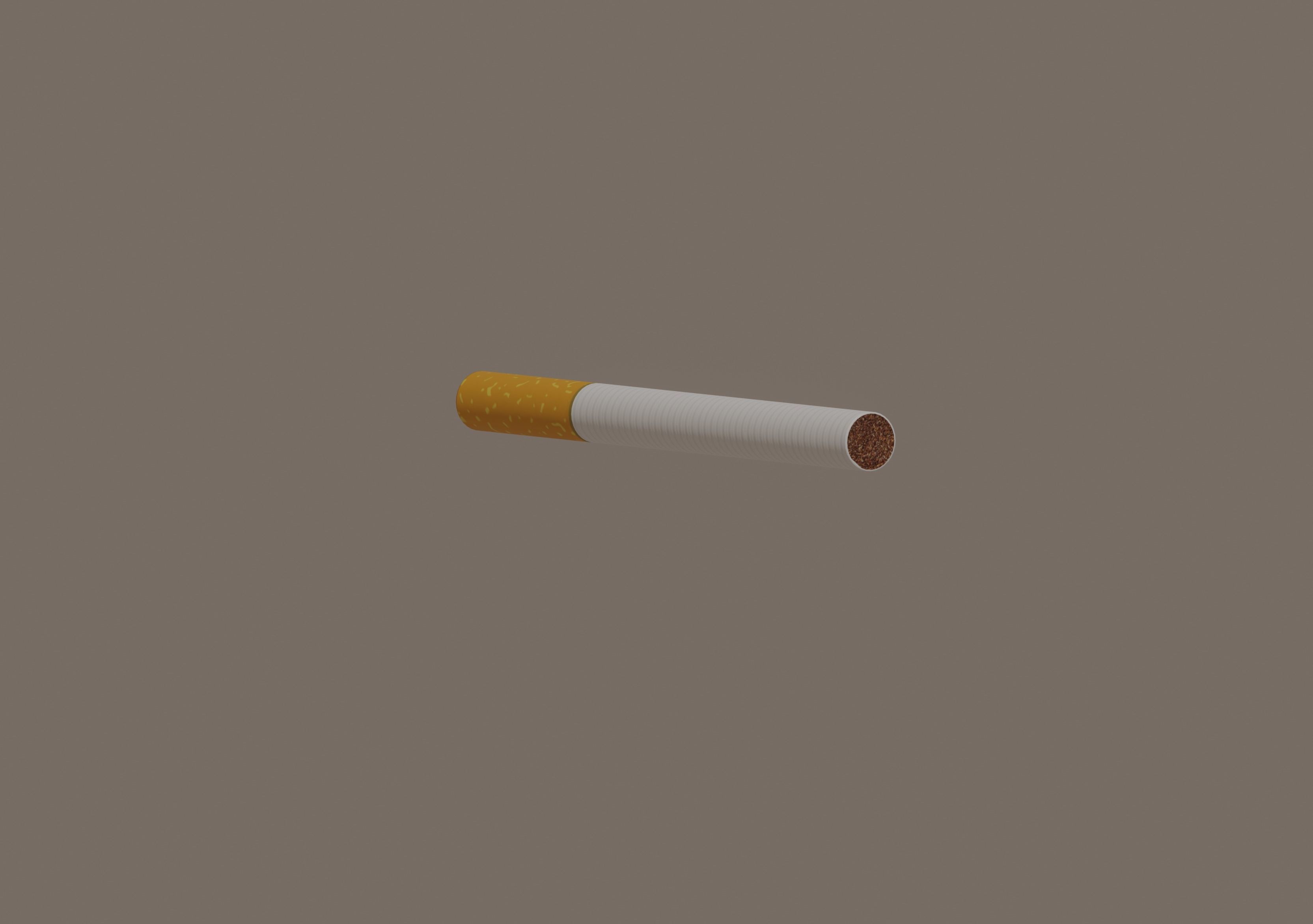 Cigarette Low-poly 3D model_1
