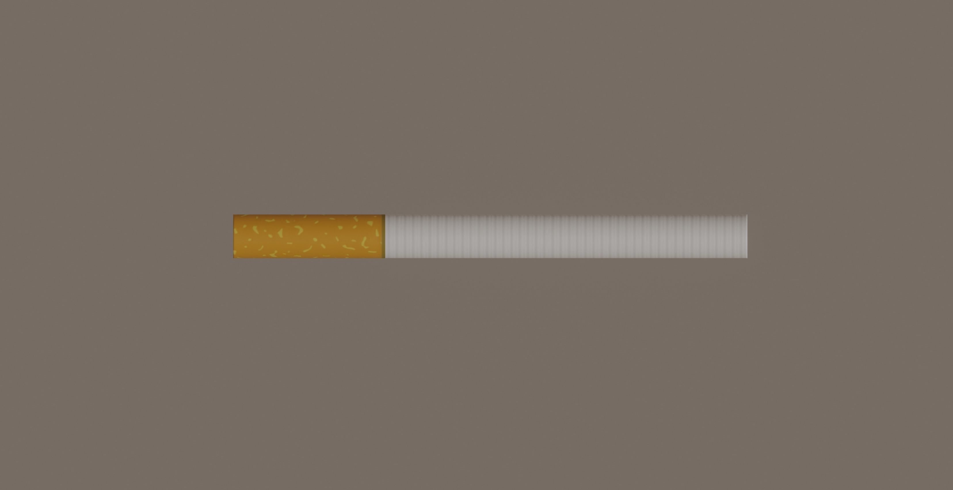 Cigarette Low-poly 3D model_4