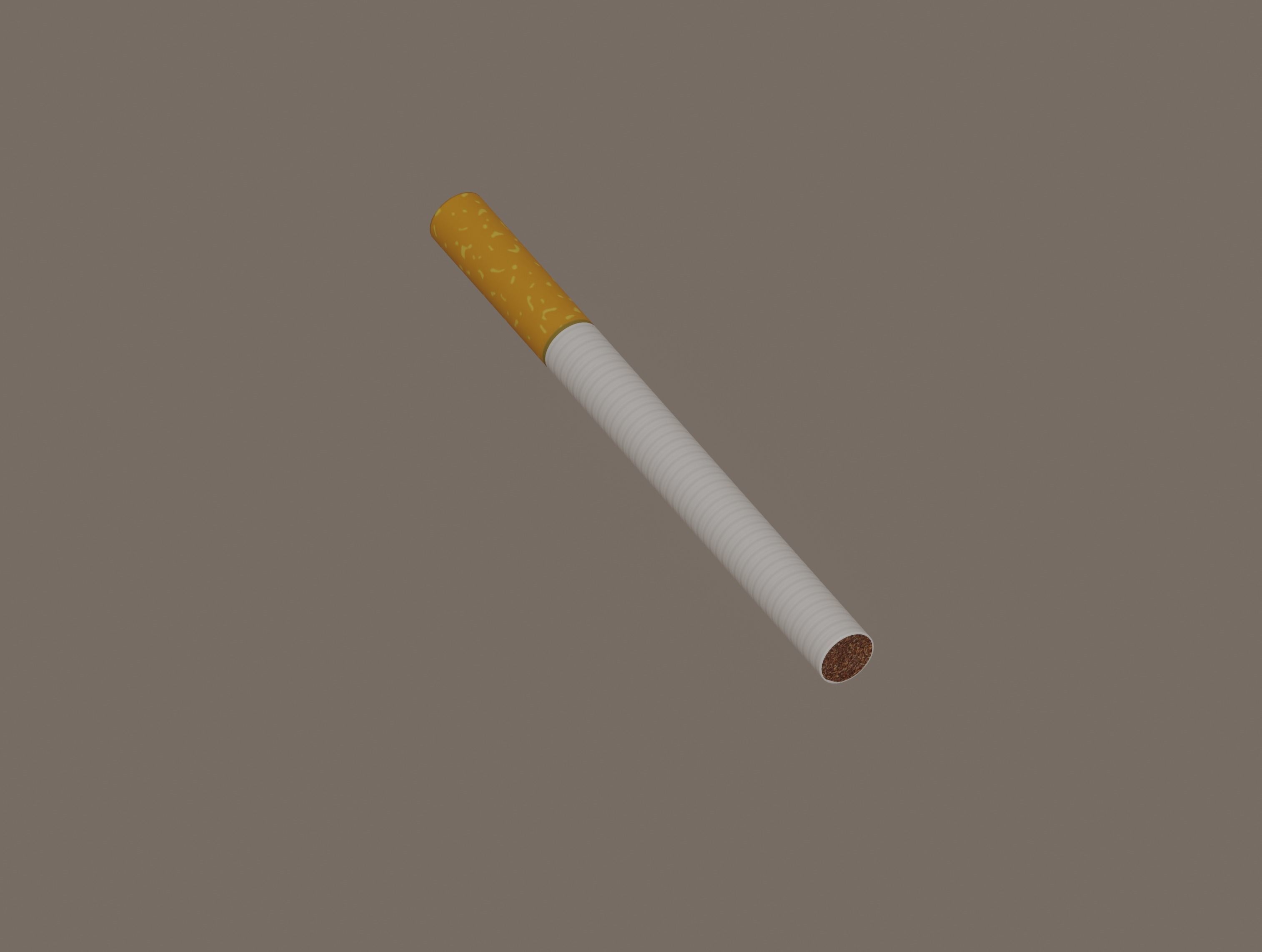 Cigarette Low-poly 3D model_3