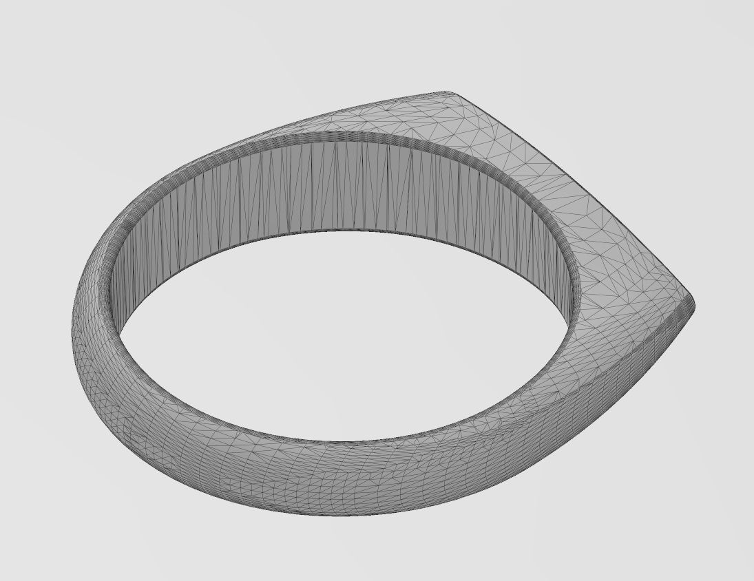 Teardrop signet ring US sizes 5to9 3D print model_15