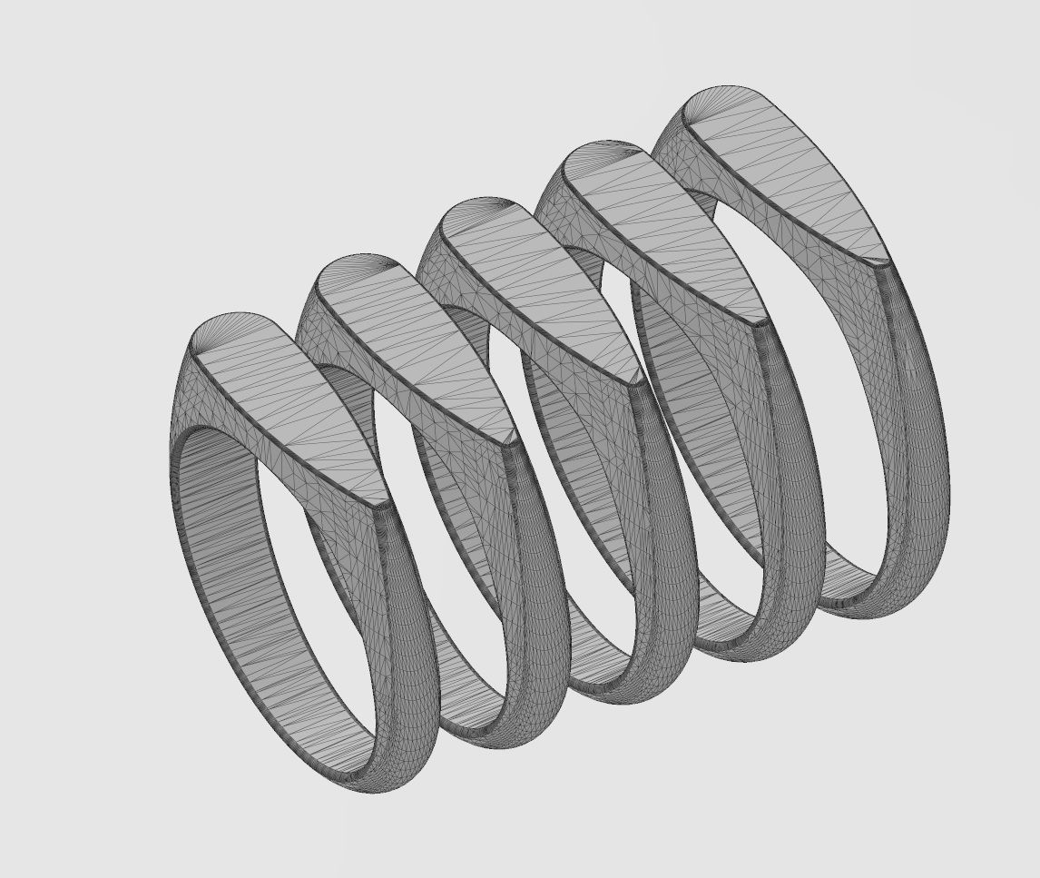 Teardrop signet ring US sizes 5to9 3D print model_13