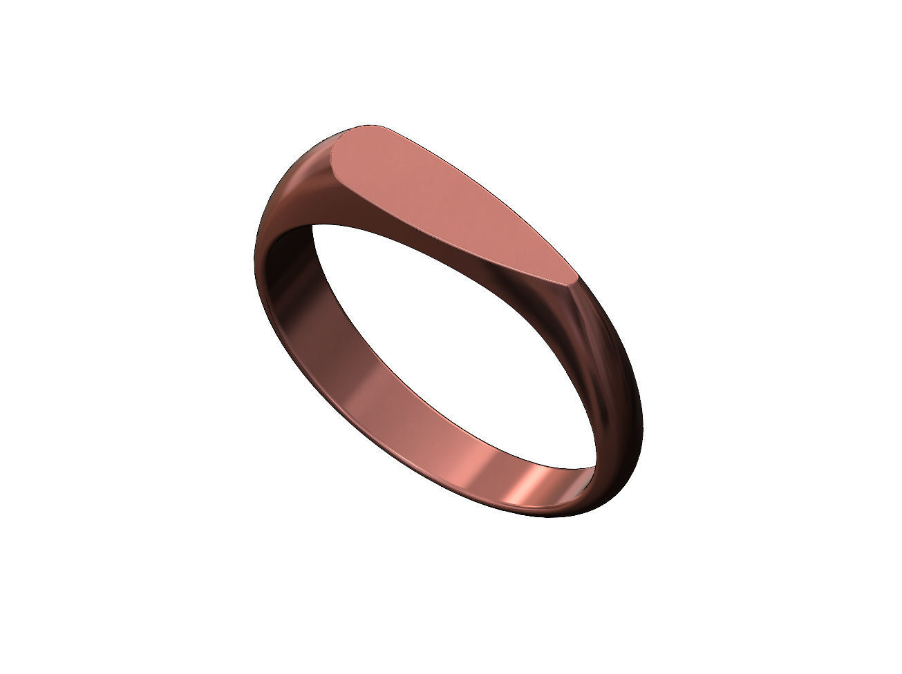 Teardrop signet ring US sizes 5to9 3D print model_9