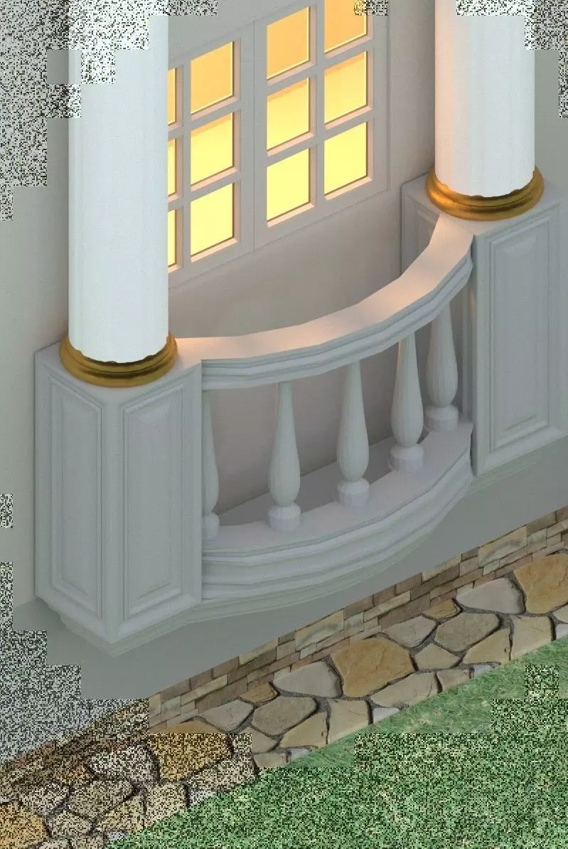 villa exterior design 3D model