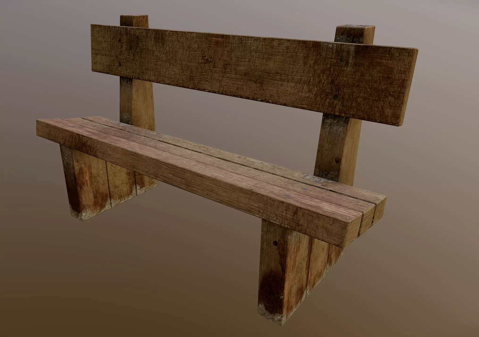 Desert Bench Low-poly 3D model