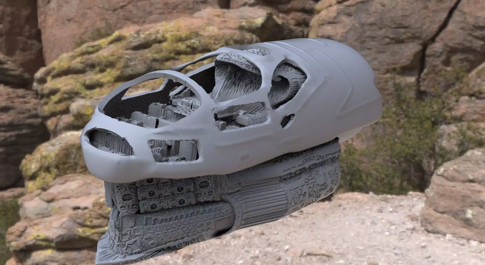 Sci-fi ship Hull 2 3D model