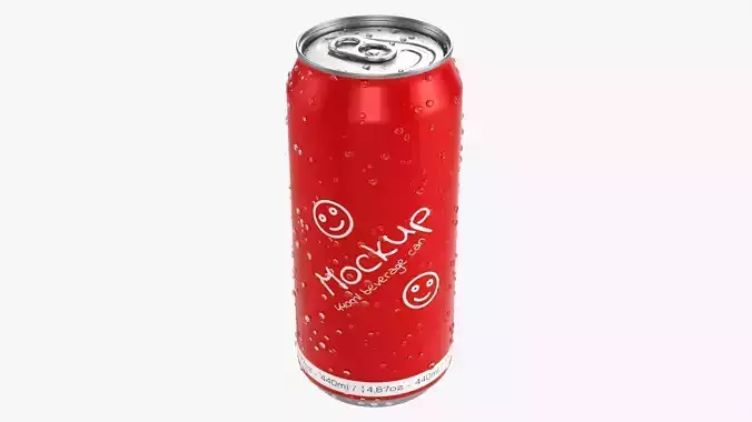 Standard beverage wet can 440 ml 14-87 oz 3D model