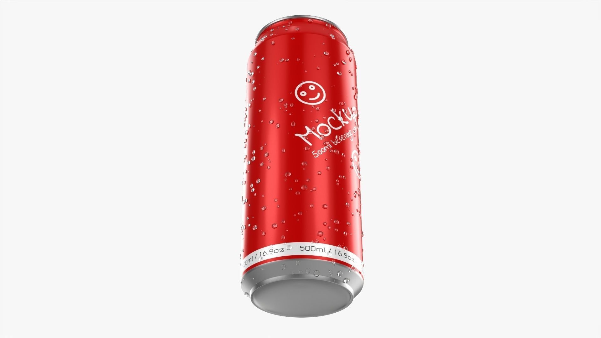 Standard beverage wet can 500 ml 16-9 oz 3D model_2