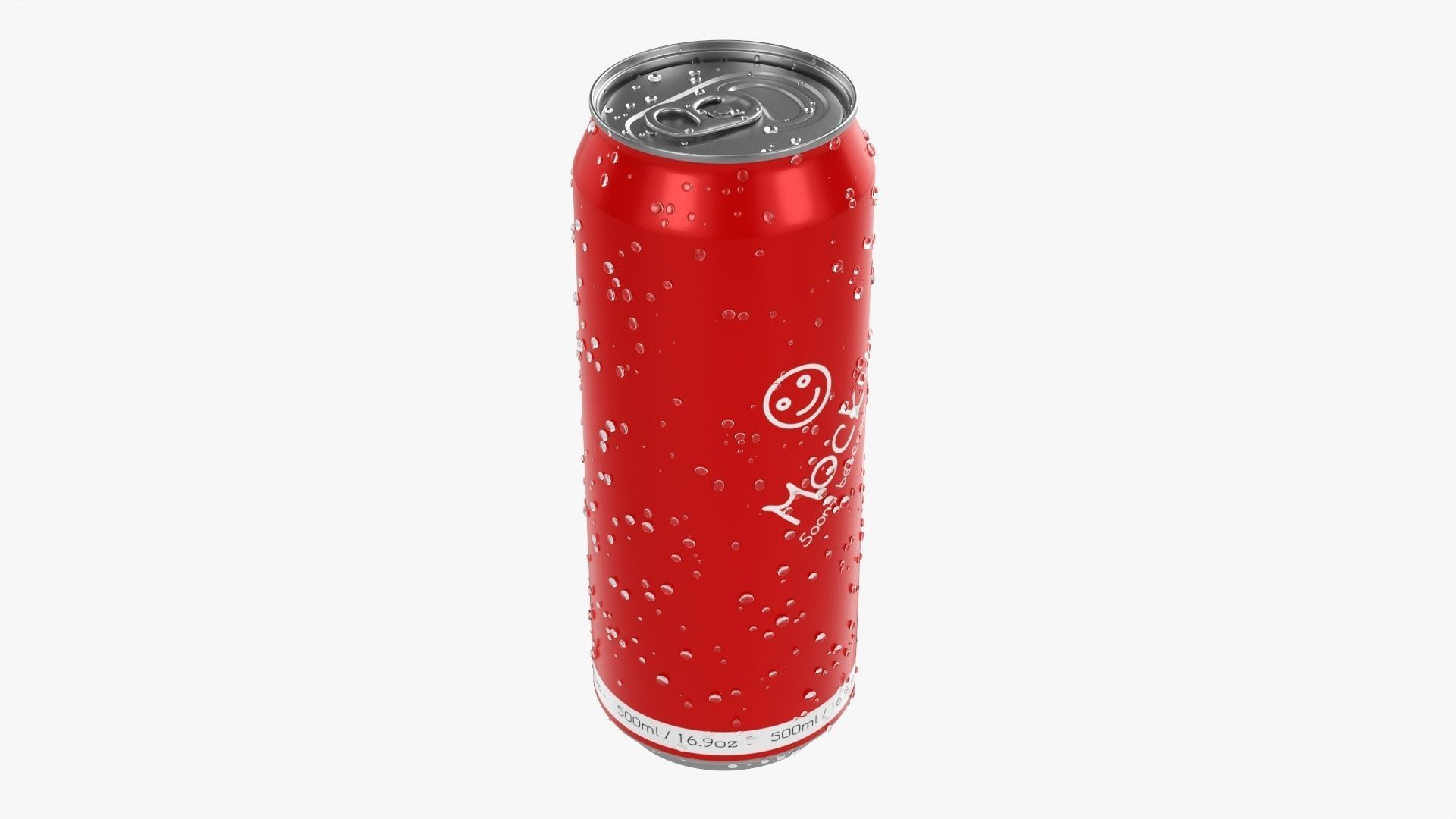 Standard beverage wet can 500 ml 16-9 oz 3D model_1