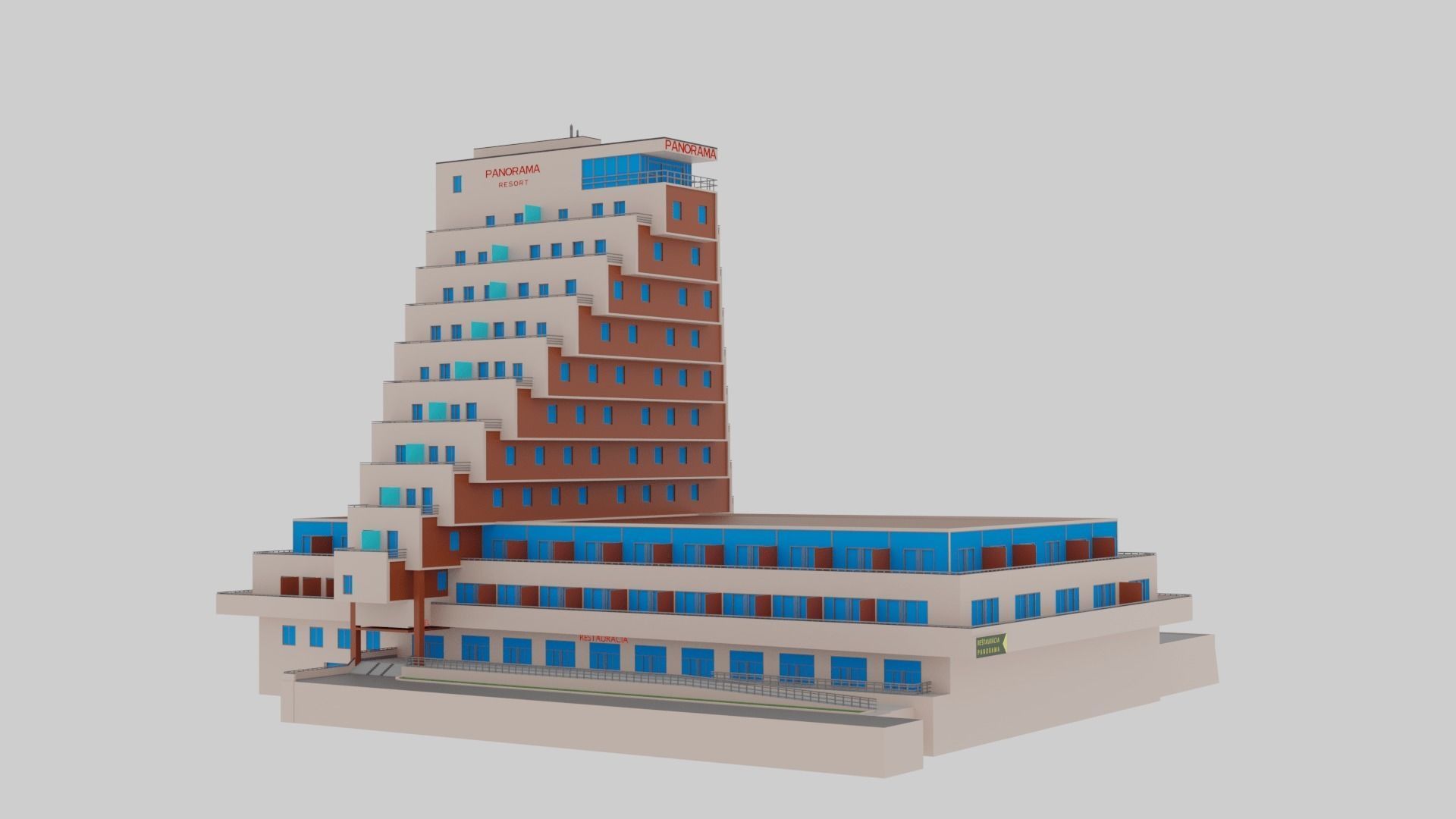 Hotel Panorama from Molchat Doma  Free 3D print model_1