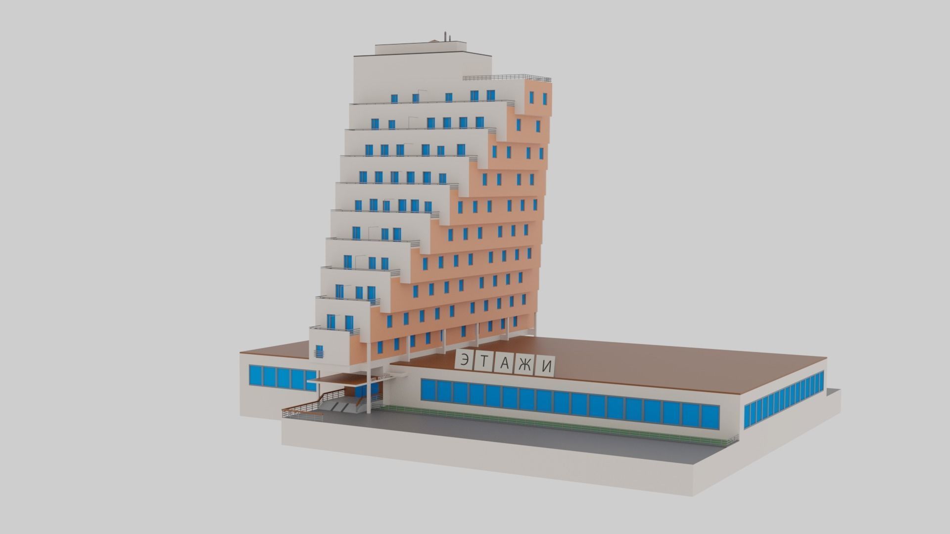 Hotel Panorama from Molchat Doma  Free 3D print model_4
