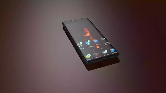 Samsung S8 edge Low-poly 3D model