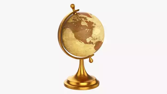 Decorative vintage table globe