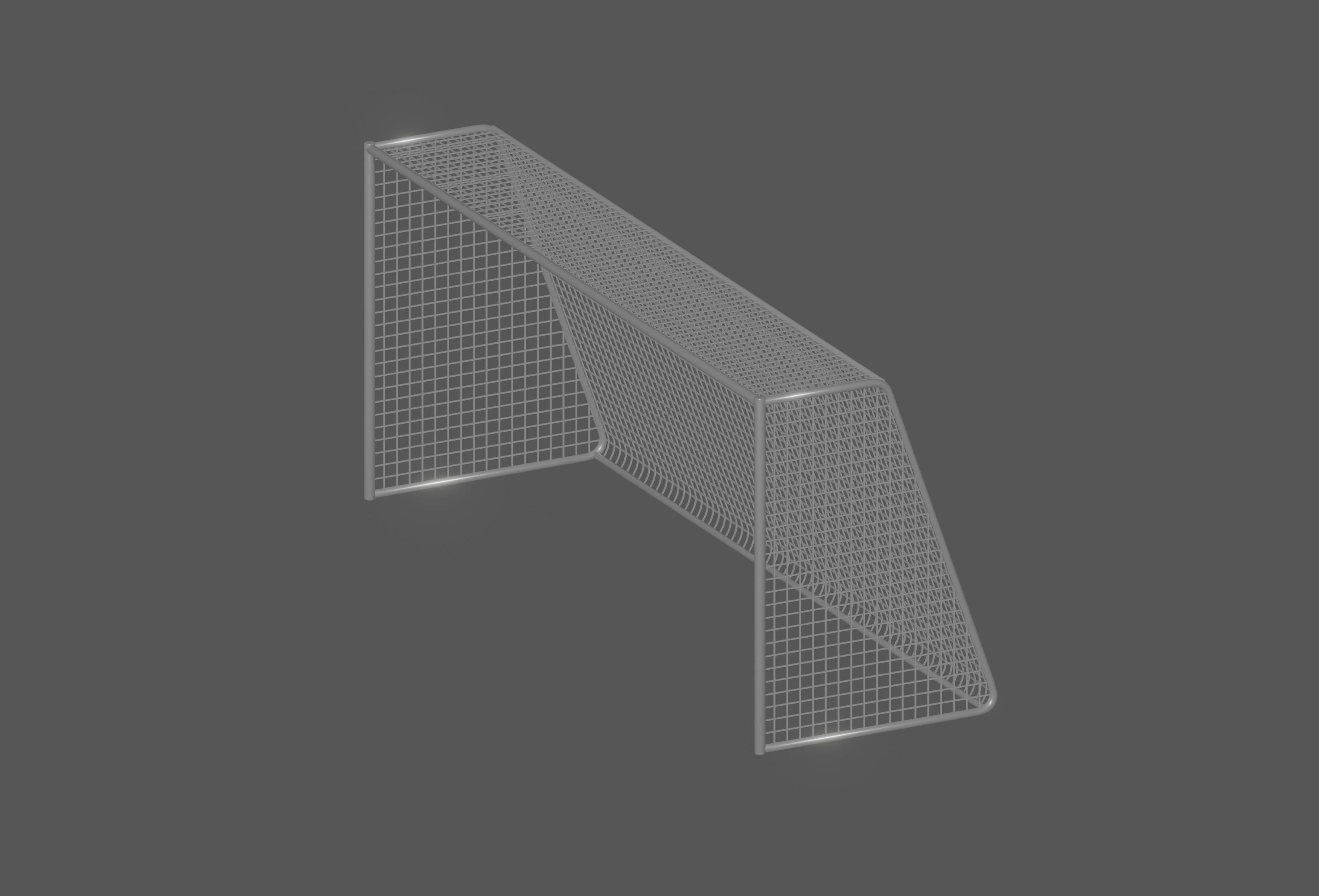Soccer Goal Low-poly 3D model_3