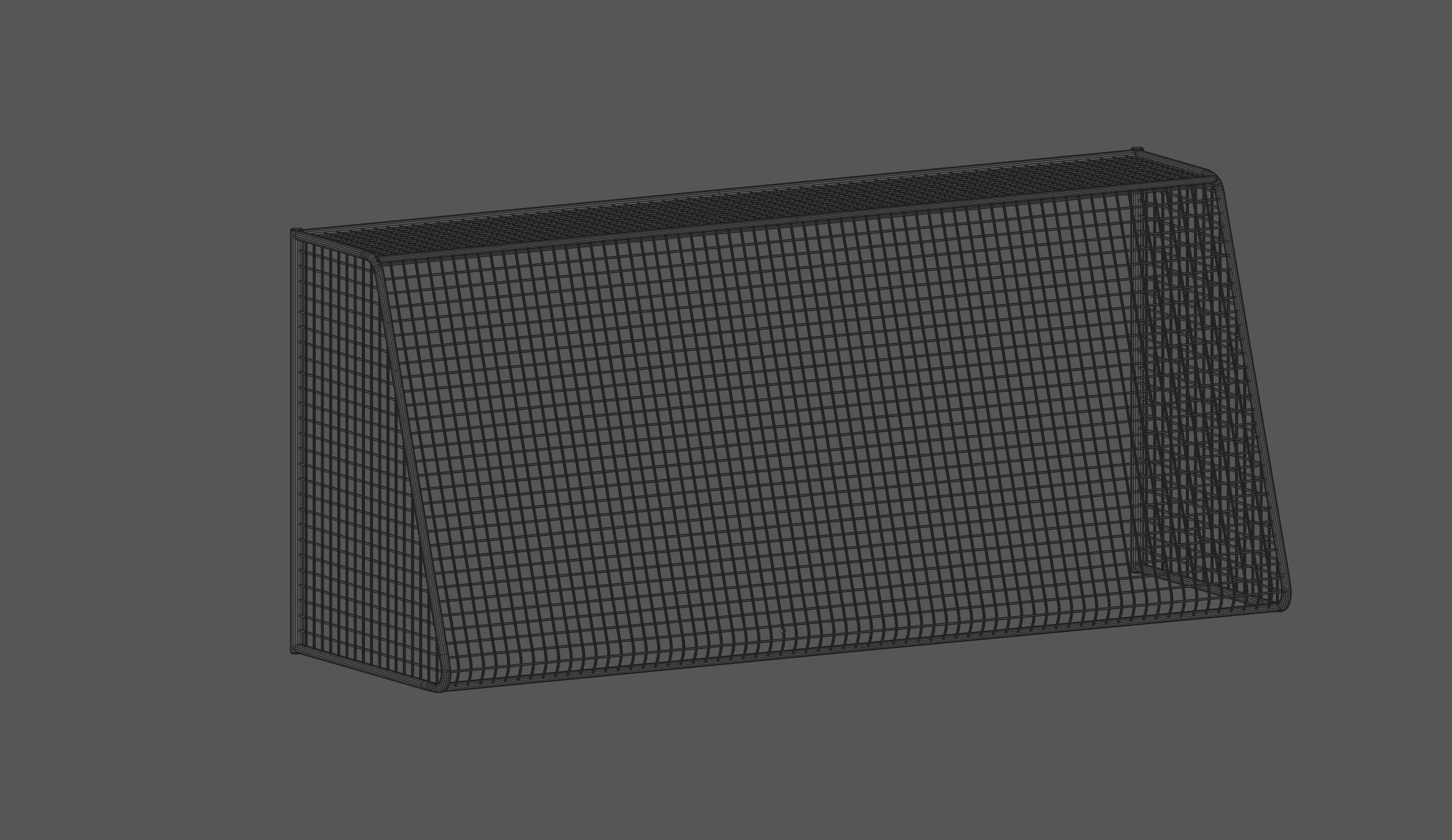 Soccer Goal Low-poly 3D model_8