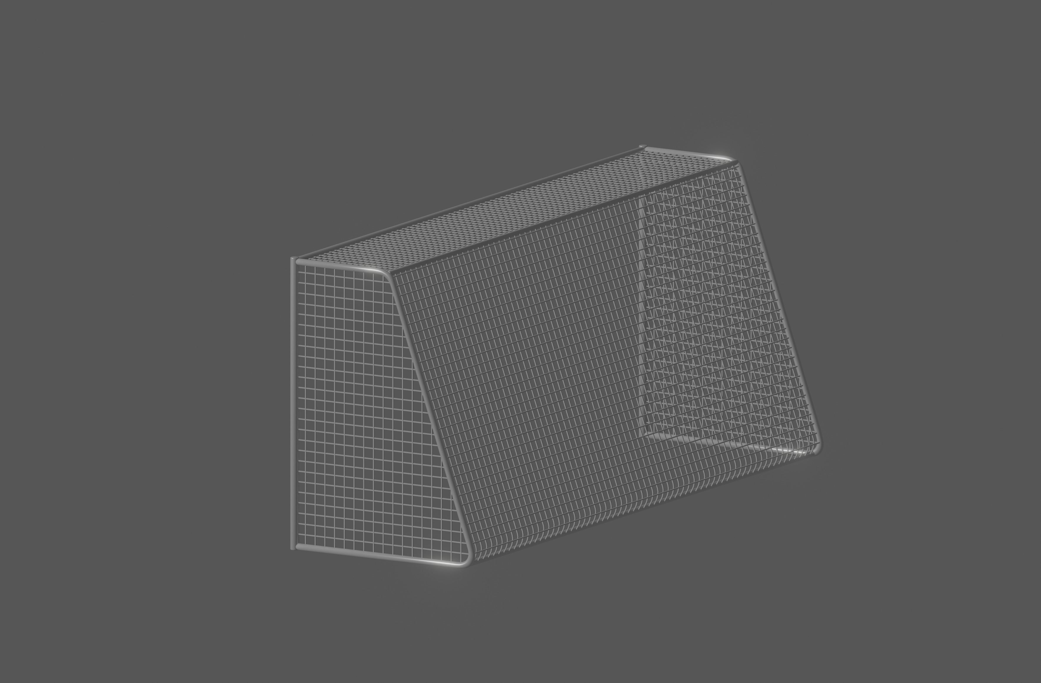 Soccer Goal Low-poly 3D model_4