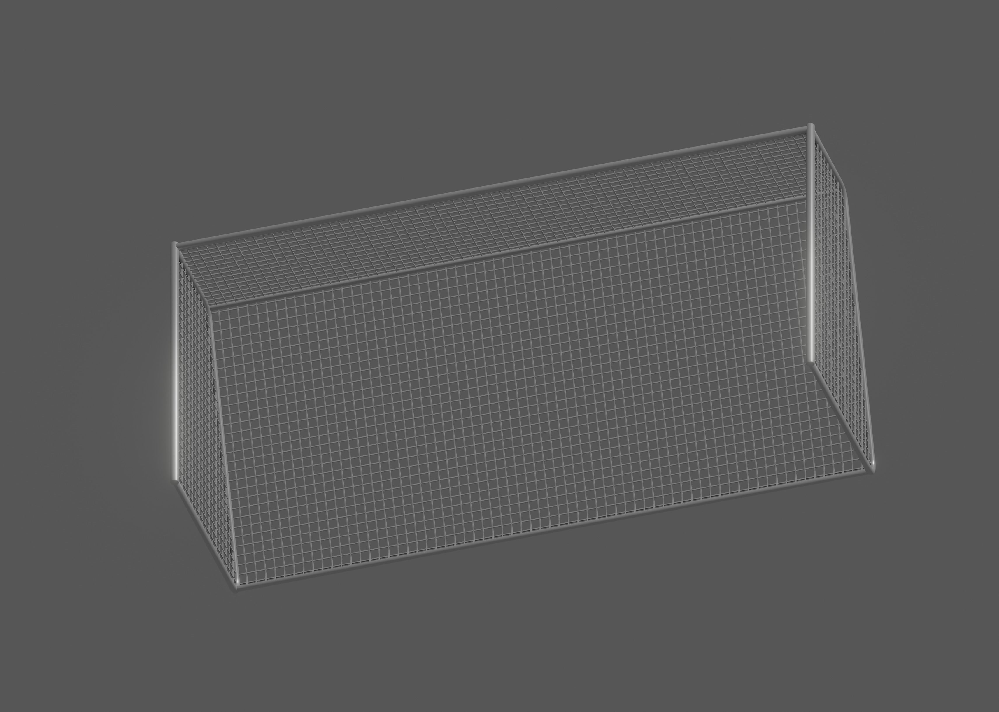 Soccer Goal Low-poly 3D model_6