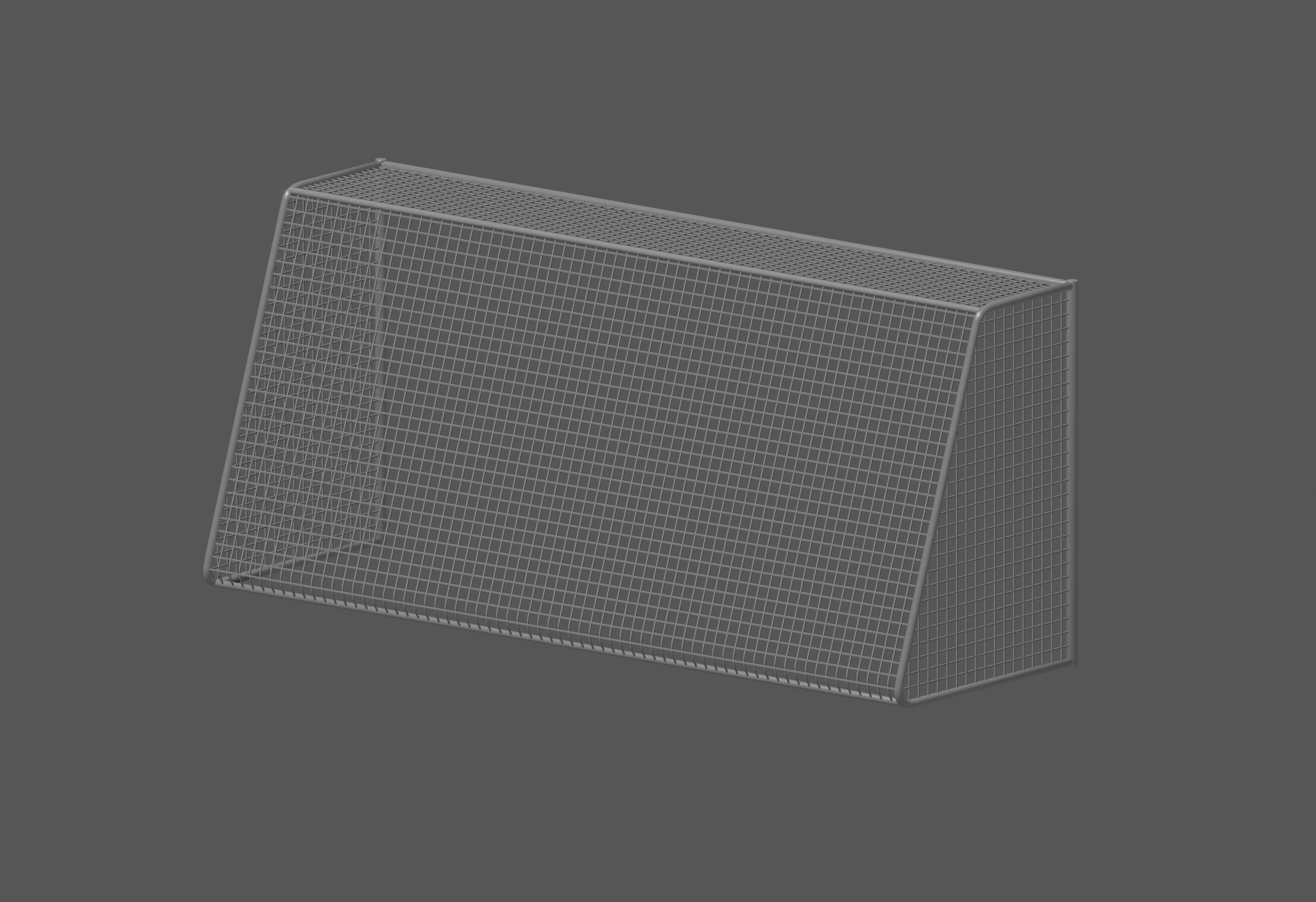 Soccer Goal Low-poly 3D model_5