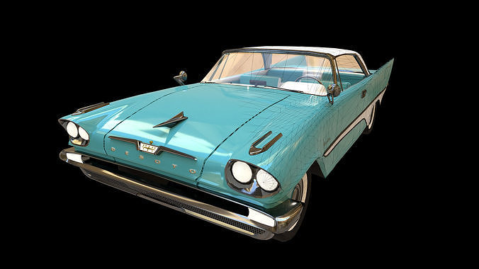 1957s DeSoto Fireflite Low-poly 3D model