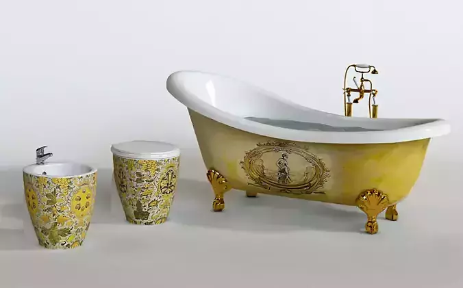 Toilet bidet and bathtub Treesse Epoca Impero