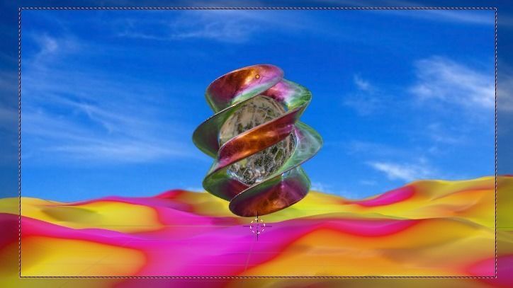 Environment colorful spiral in sky 3D model_1