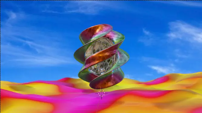 Environment colorful spiral in sky 3D model_0