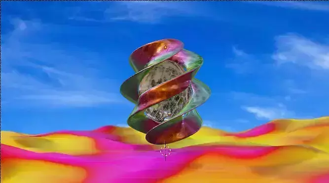 Environment colorful spiral in sky 3D model