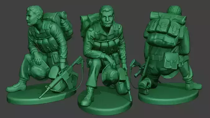 Modern Jungle Soldier Rest MJS1 3D print model