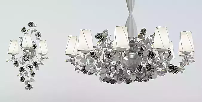 Chandelier and sconces Villari