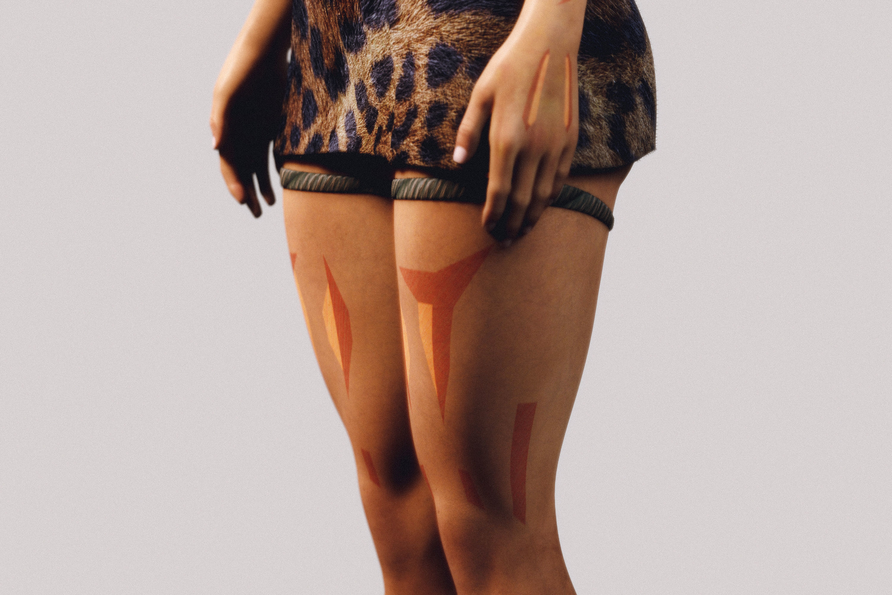 Native Indigenous Woman - Fully Rigged PBR 3D model_8