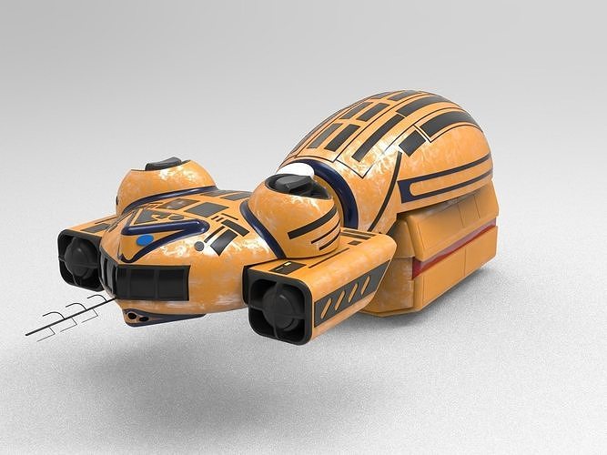 Spaceship Scarab 3D print model