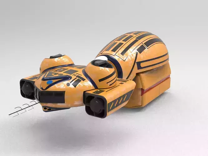 Spaceship Scarab 3D print model