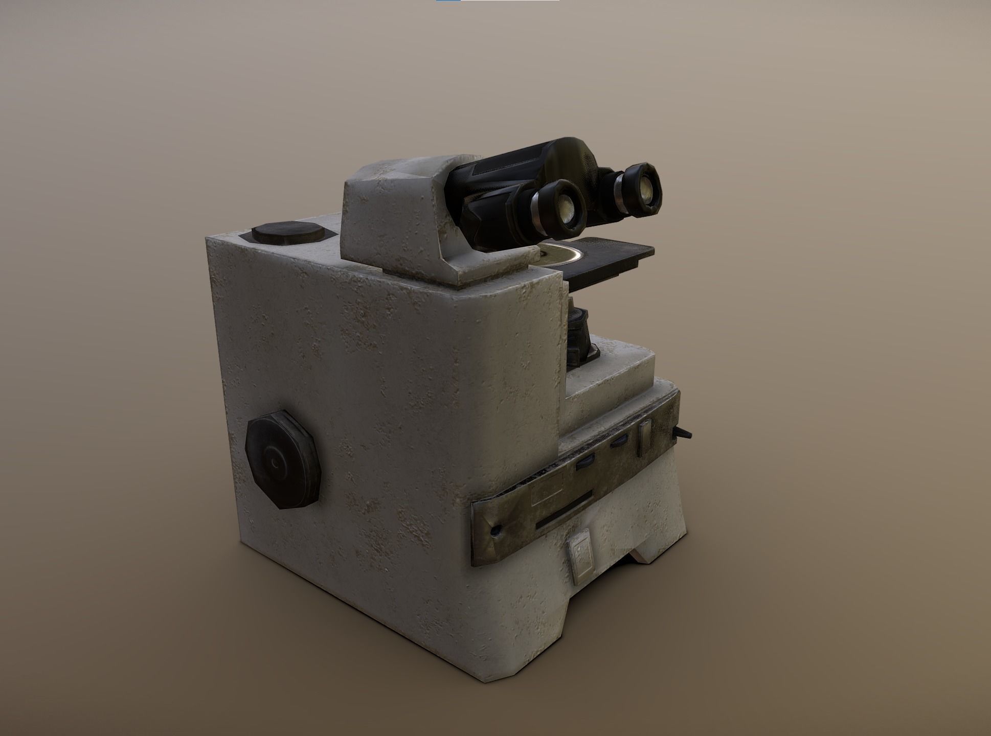 Desert Weathered Metallographic Microscope Low-poly 3D model_3
