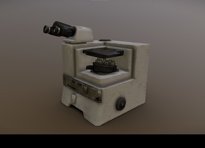 Desert Weathered Metallographic Microscope Low-poly 3D model