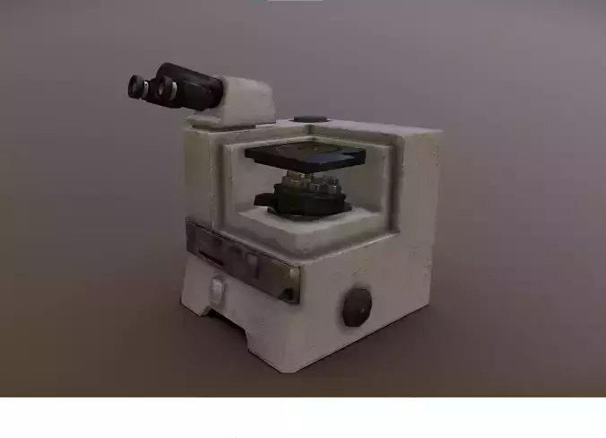 Desert Weathered Metallographic Microscope Low-poly 3D model