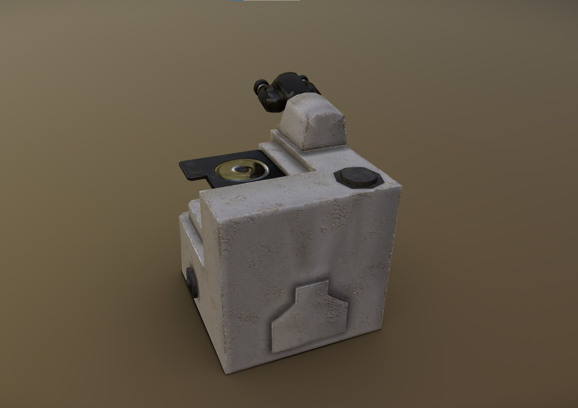 Desert Weathered Metallographic Microscope Low-poly 3D model_5