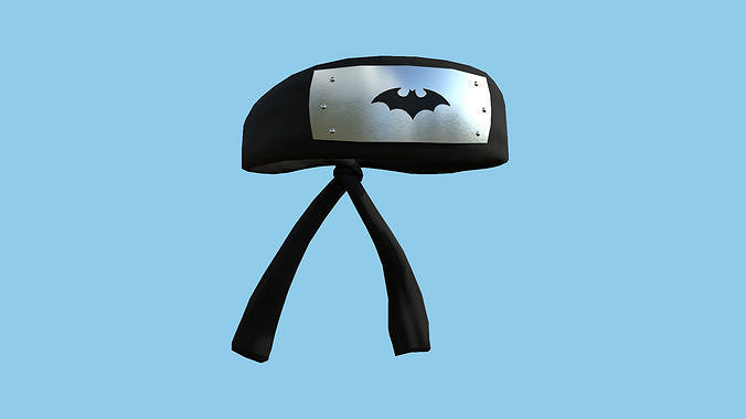 Naruto Bandana Extra - Batman - Character Design Fashion Low-poly 3D model