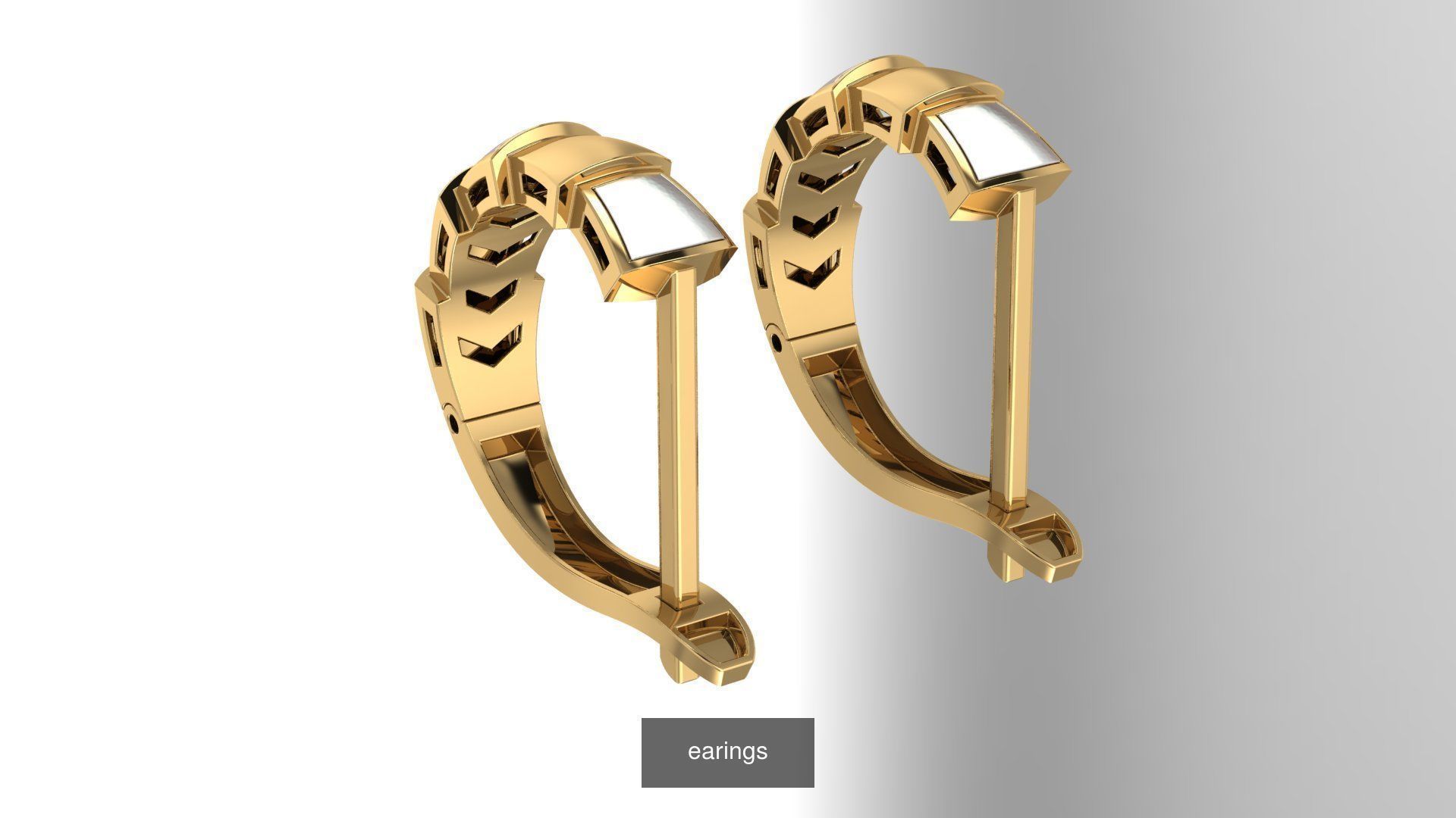 set 3d jewelry model gold bangle with stones 3D Model Collection_2