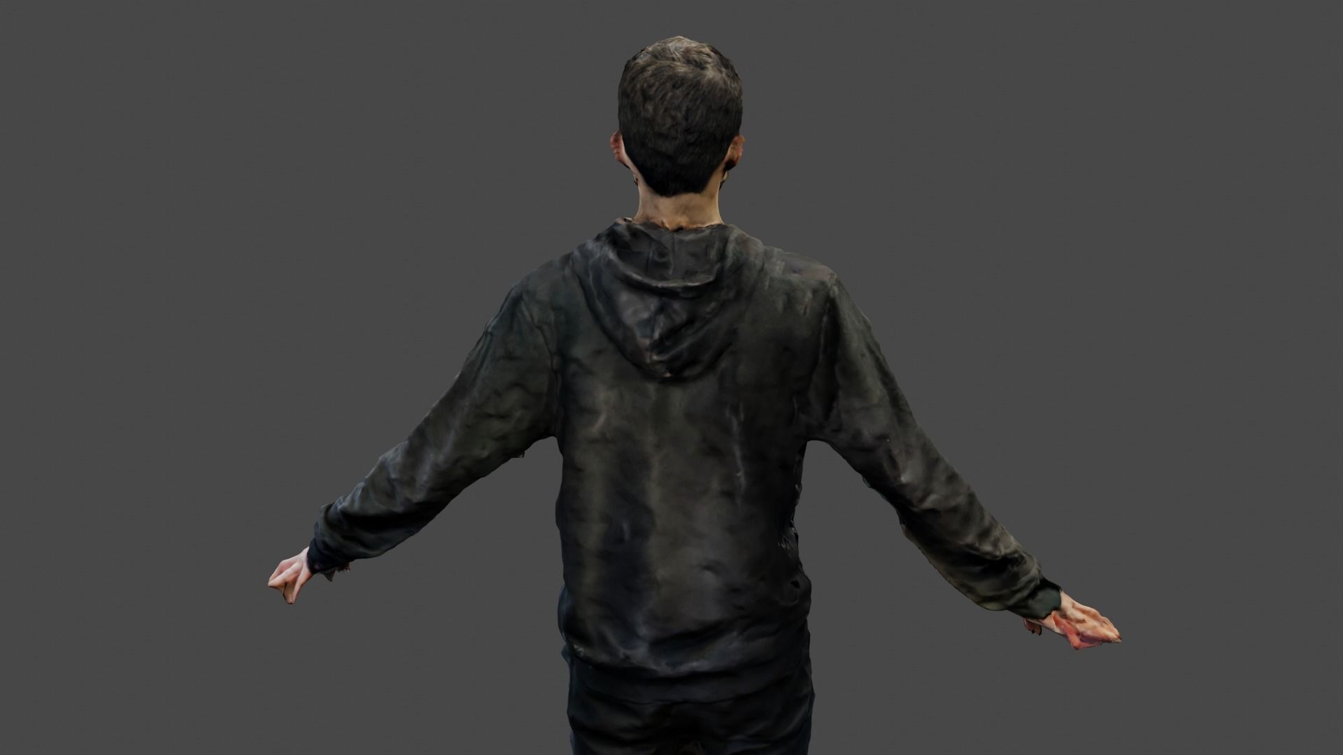 Rigged Human Photoscan - Male Low-poly 3D model_12
