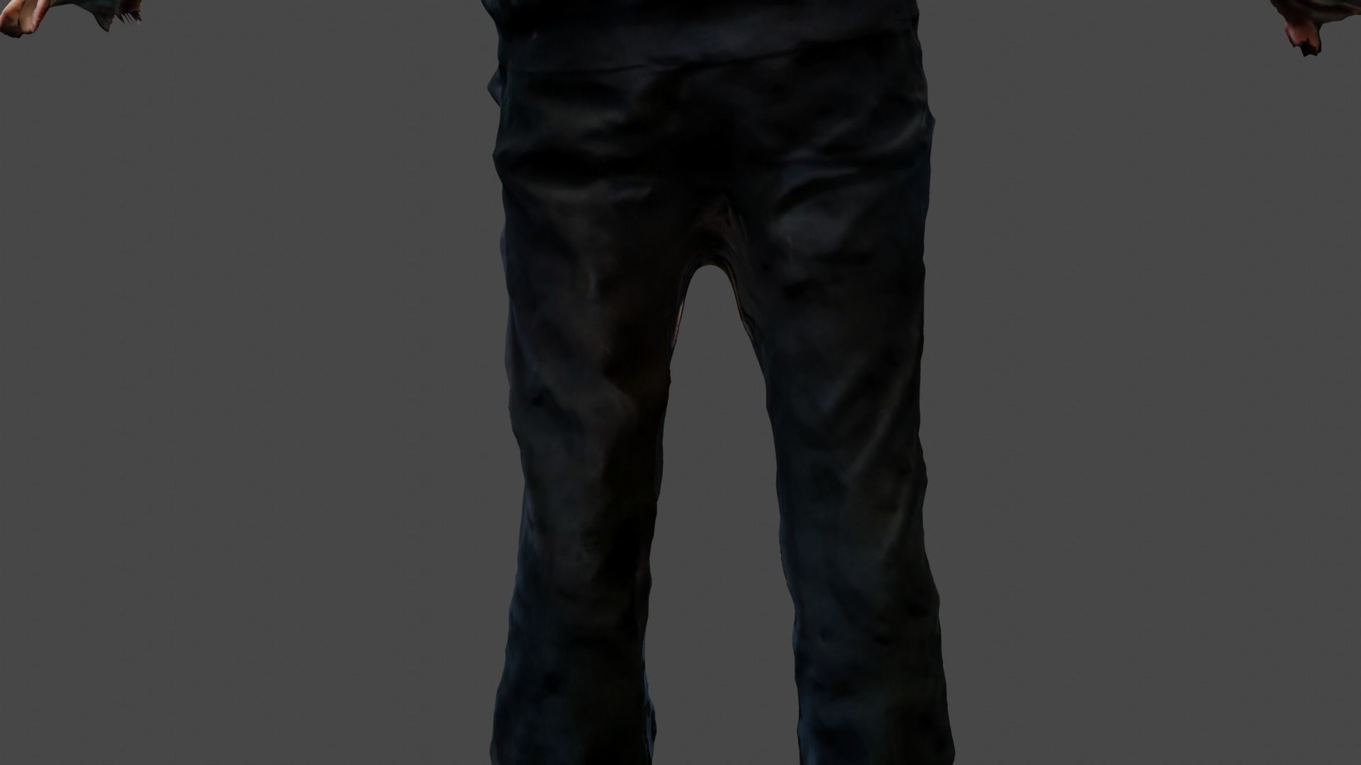 Rigged Human Photoscan - Male Low-poly 3D model_3