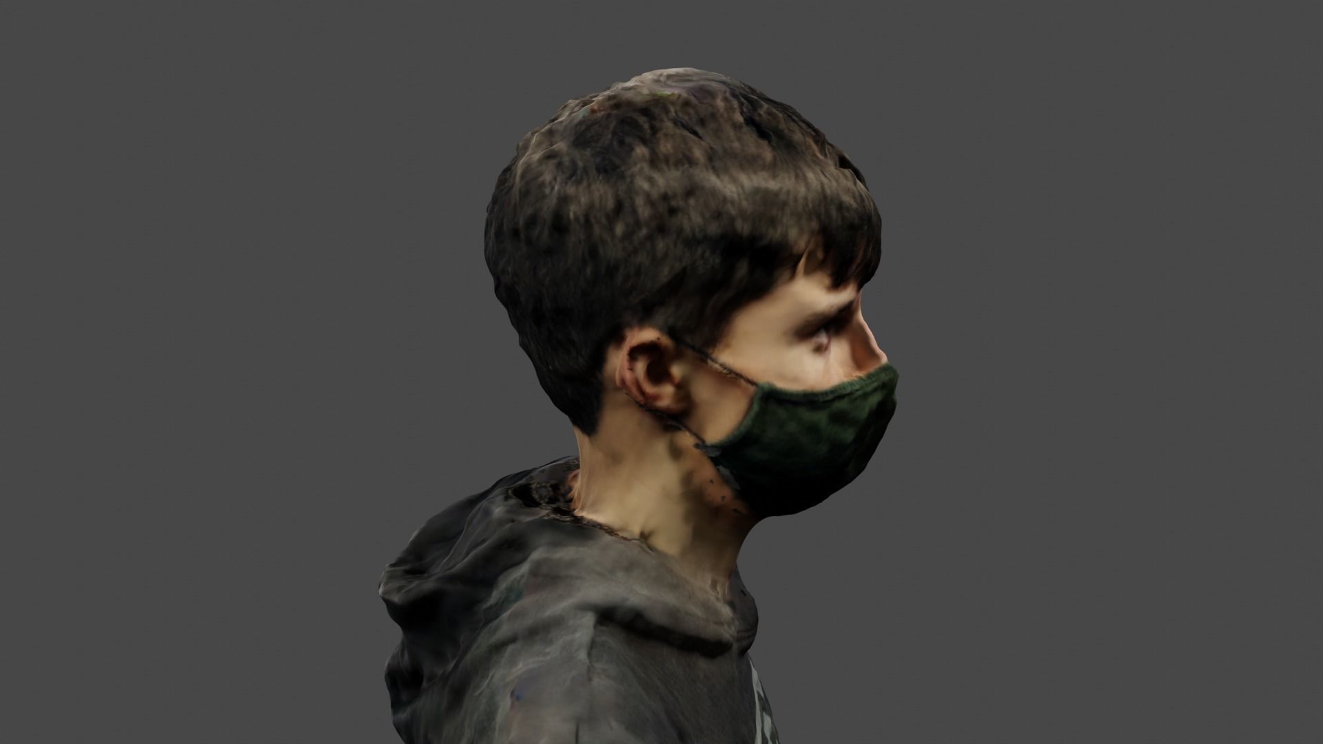 Rigged Human Photoscan - Male Low-poly 3D model_18