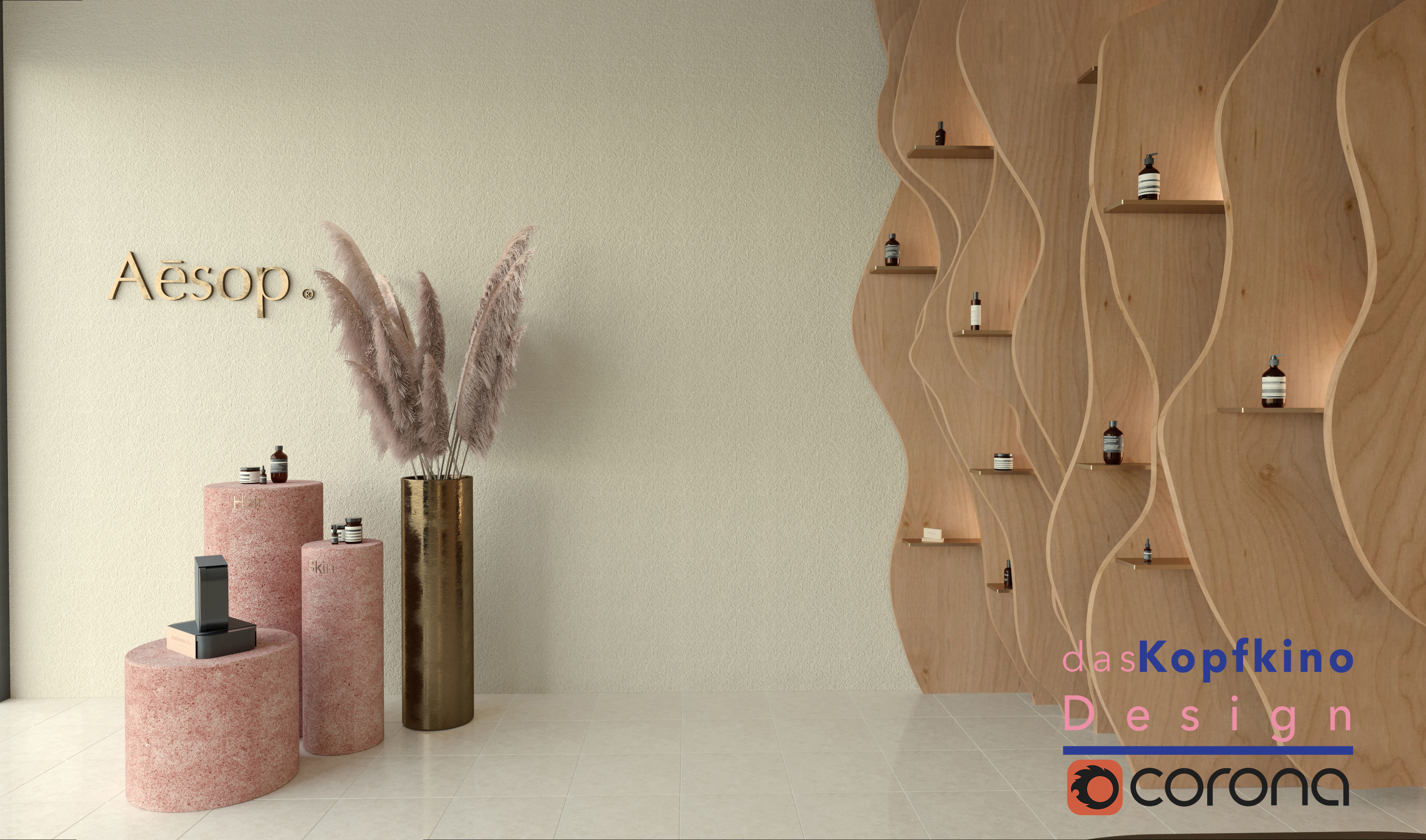 Cosmetics Store Design 3D model_3