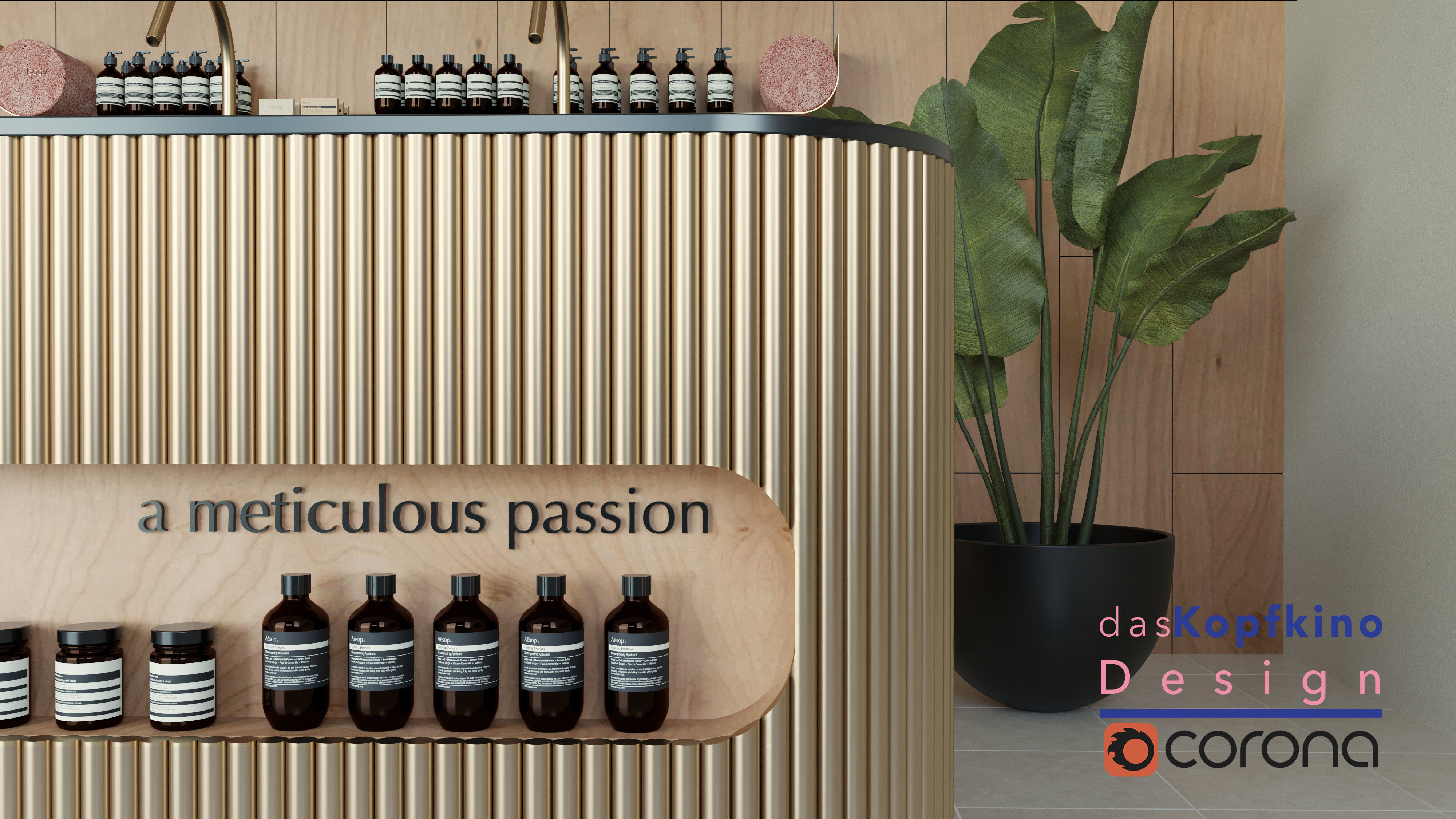 Cosmetics Store Design 3D model_1