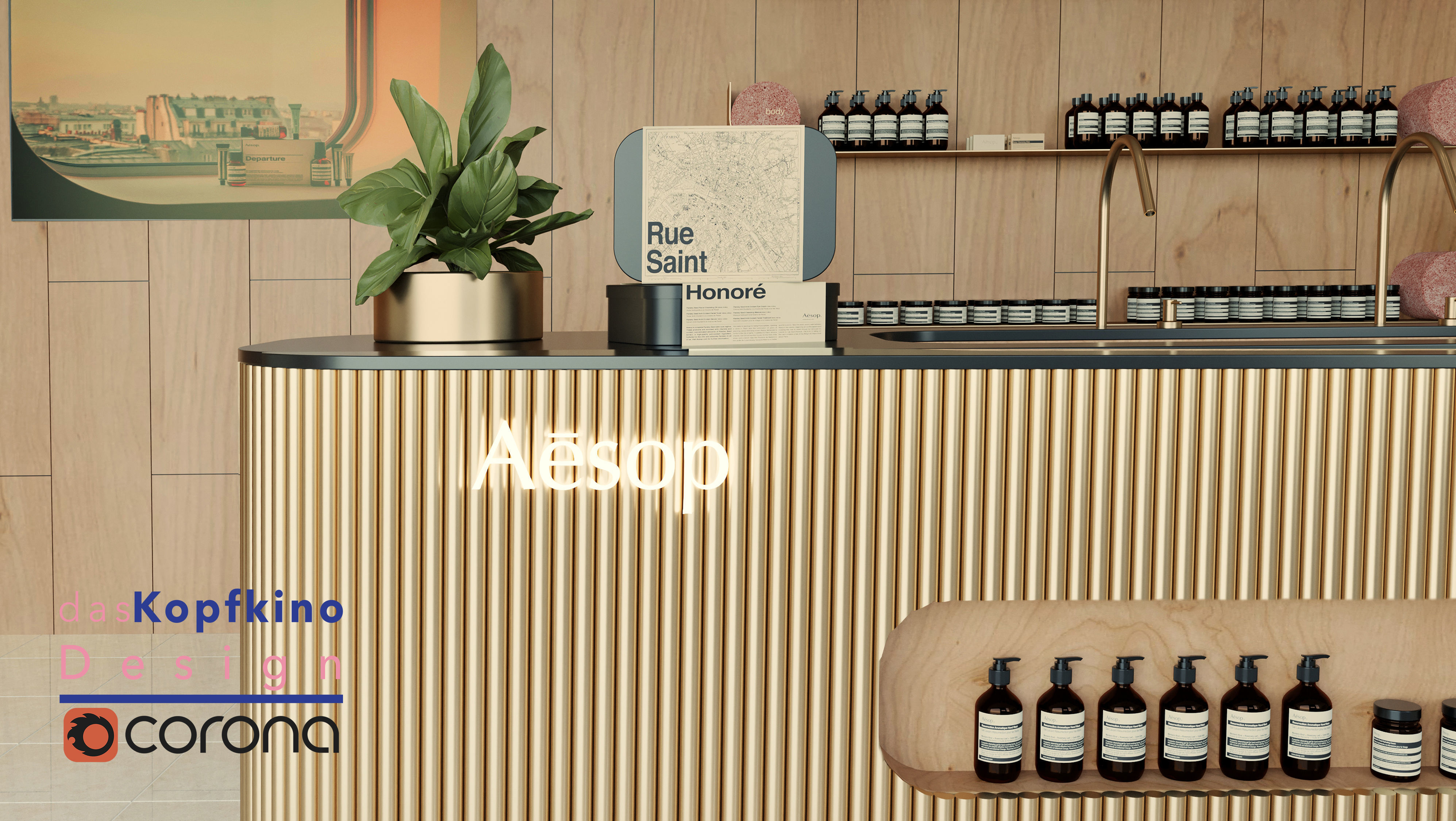 Cosmetics Store Design 3D model_4