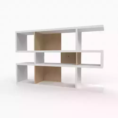 Anasia Geometric Bookcase oak