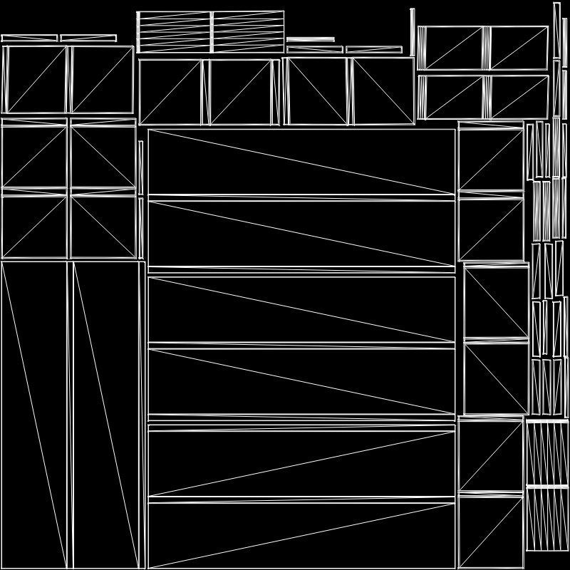 Anasia Geometric Bookcase oak Low-poly 3D model_6
