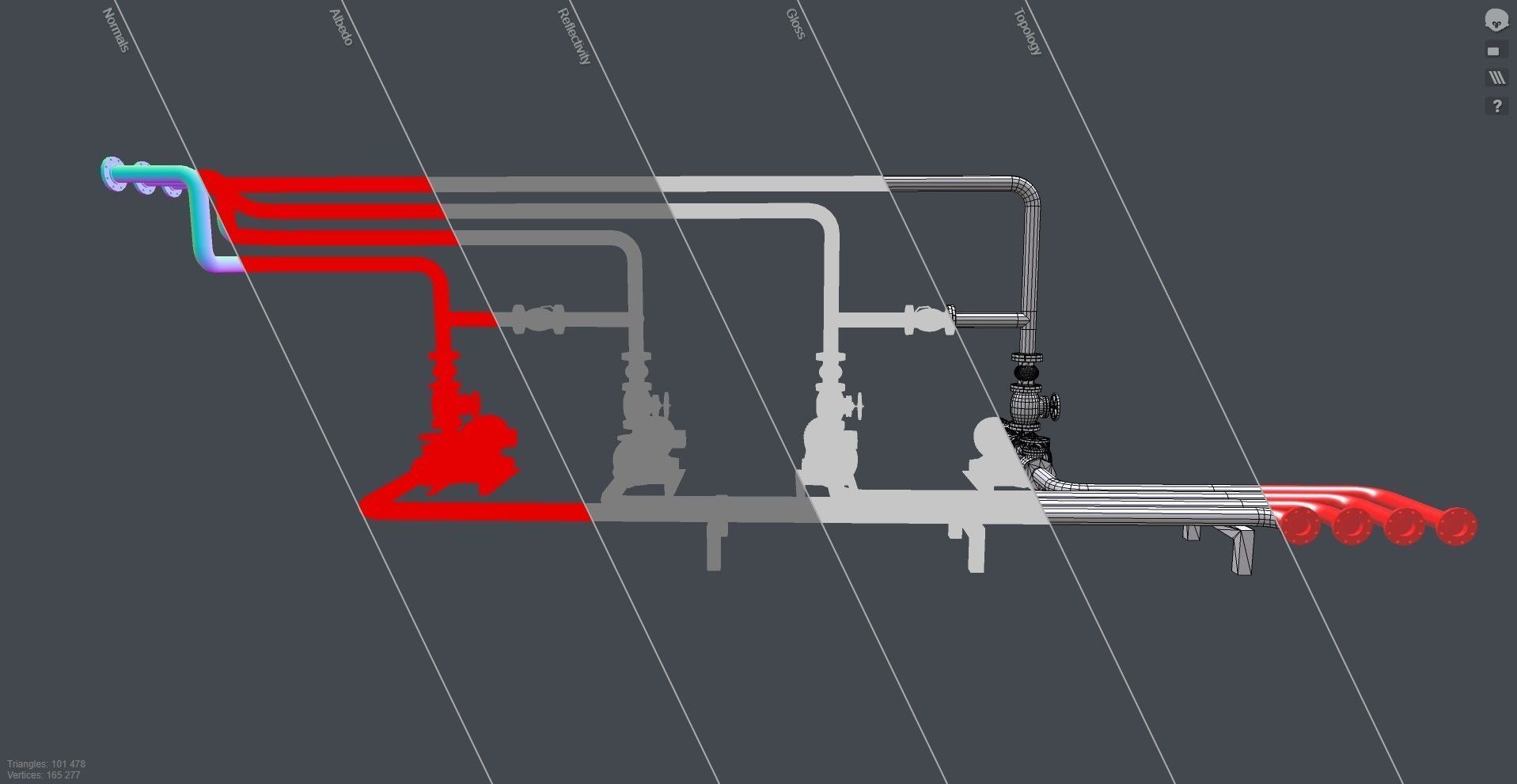 Fire pump station 3D model_12