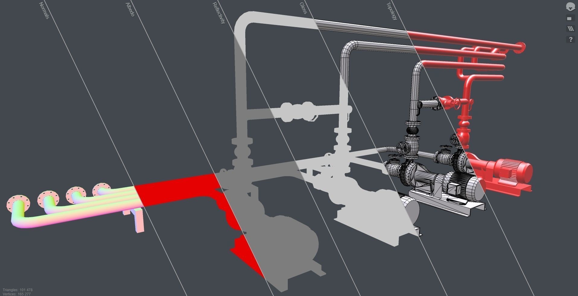 Fire pump station 3D model_11