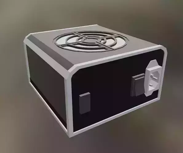 Power Supply Low Poly Low-poly 3D model